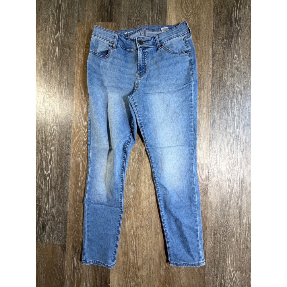 Old Navy Super Skinny Jeans Women 6 Regular Blue Mid Rise Stretch Denim